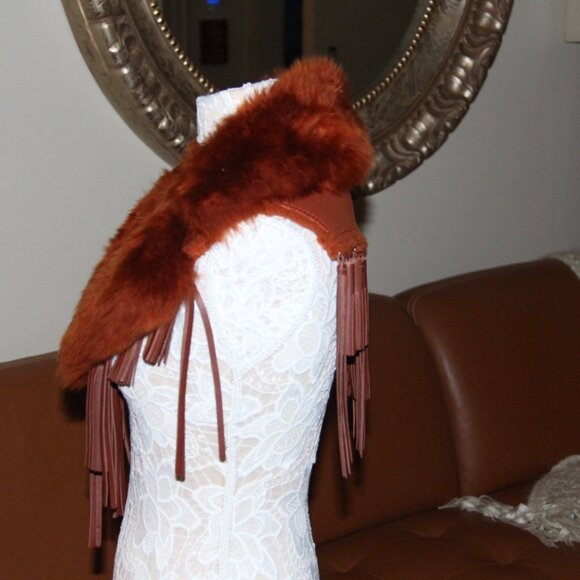 $895 COACH Runway Dream Catcher Collar in Rust (Detachable) - Picture 5 of 7